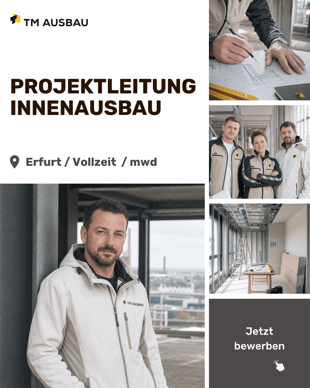 Recruiting-Anzeige Projektleitung Innenausbau Erfurt